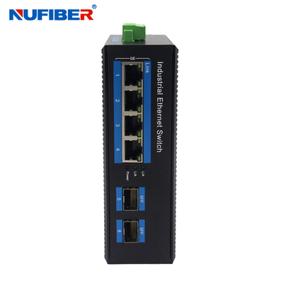 Μη διαχειριζόμενος Industrial SFP Ethernet Switch 2*1000M SFP σε 4*10/100/1000M UTP Port Gigabit 6 Port Switch