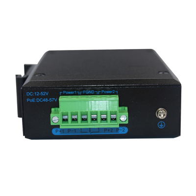 OEM Industrial SFP Ethernet Switch 10/100/1000M RJ45 4 Πόρτες σε 2 1000M SFP Slot Μετατροπέας μέσων DC24V