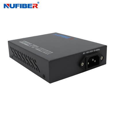OEM Gigabit Simplex Fiber Media Converter Ενδιάμεση παροχή ρεύματος AC220V-260V