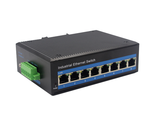 OEM Industrial 10/100/1000Mbps 8 RJ45 θύρες μετατροπέας Gigabit 8 UTP θύρες Ethernet Switch Διπλή παροχή ρεύματος