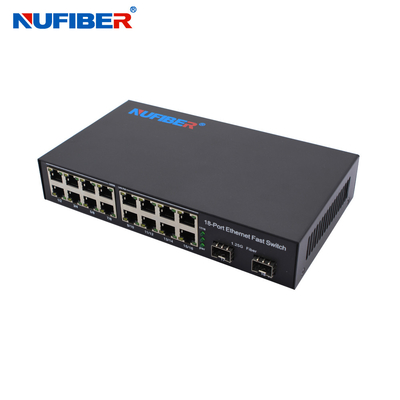 OEM 16 UTP θύρες Gigabit 2 SFP θύρες 10/100/1000Base-T 16 θύρες σε 2*1.25G SFP Module Fiber Ethernet Switch