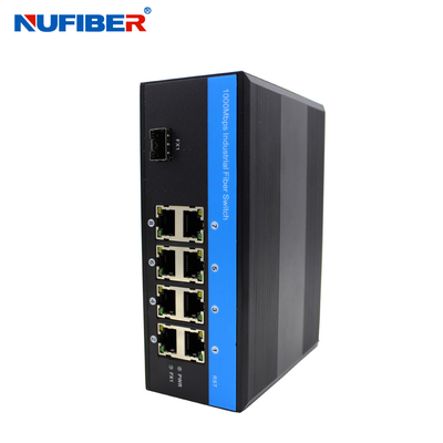 Βιομηχανικός διοικούμενος διακόπτης Gigabit Ethernet με το λιμένα 8 UTP 1 SFP