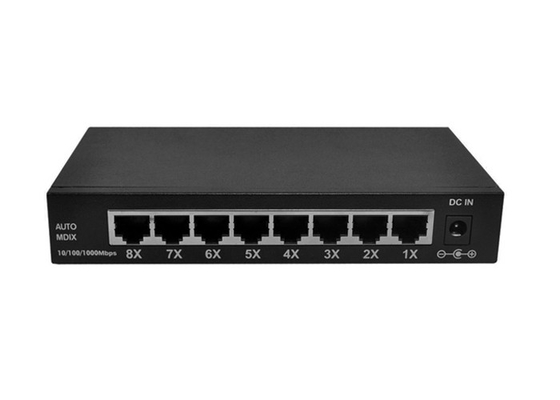 Μετατροπέας 8 μέσων διακοπτών Ethernet ινών Rj45 UTP λιμένας για την πρόσβαση IP