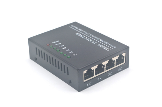 Διακόπτης Ethernet ινών υπόθεσης UTP σιδήρου, 10 διακόπτης Ethernet λιμένων 100Mbps 4