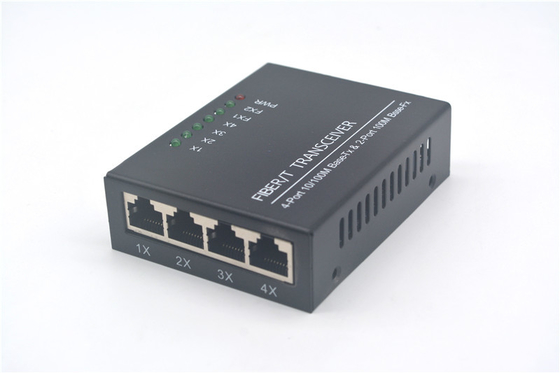 Διακόπτης Ethernet ινών υπόθεσης UTP σιδήρου, 10 διακόπτης Ethernet λιμένων 100Mbps 4