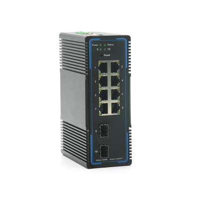Βιομηχανικός διοικούμενος Ethernet διακόπτης 8x10/100/1000base-τ 2x1000base-Χ SFP+