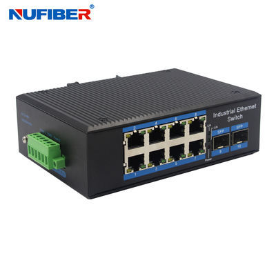 Βιομηχανικός λιμένας διακοπτών 8x10/100/1000base-τ SFP Ethernet Unmanaged