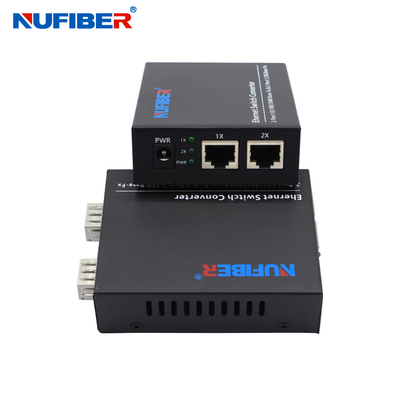 Διακόπτης Ethernet ινών DC5V Gigabit, διακόπτης 2 λιμένων SFP Ethernet