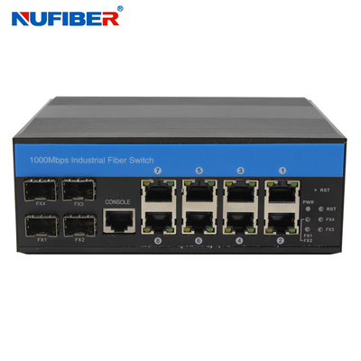 Διοικούμενος βιομηχανικός διακόπτης SFP SFP Ethernet στον ΙΣΤΌ δικτύων λιμένων 8 10/100/1000M UTP