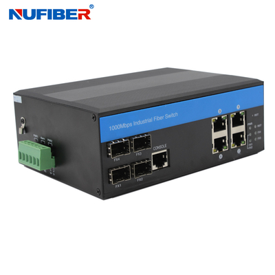 IP44 4 ο λιμένας διαχειρίστηκε το βιομηχανικό διακόπτη με 4 SFP 4 Ethernet KV προστασίας κύματος
