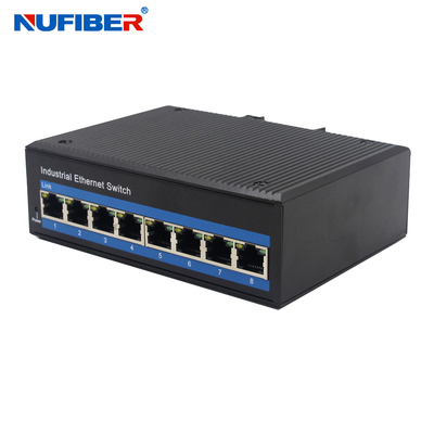 1000M βιομηχανικός βαθμός προστασίας διακοπτών IP40 Ethernet 8 λιμένων